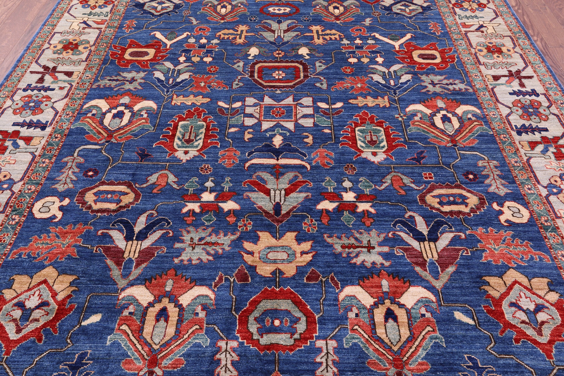 Persian Fine Serapi Handmade Wool Rug - 8' 0" X 9' 10" - Golden Nile