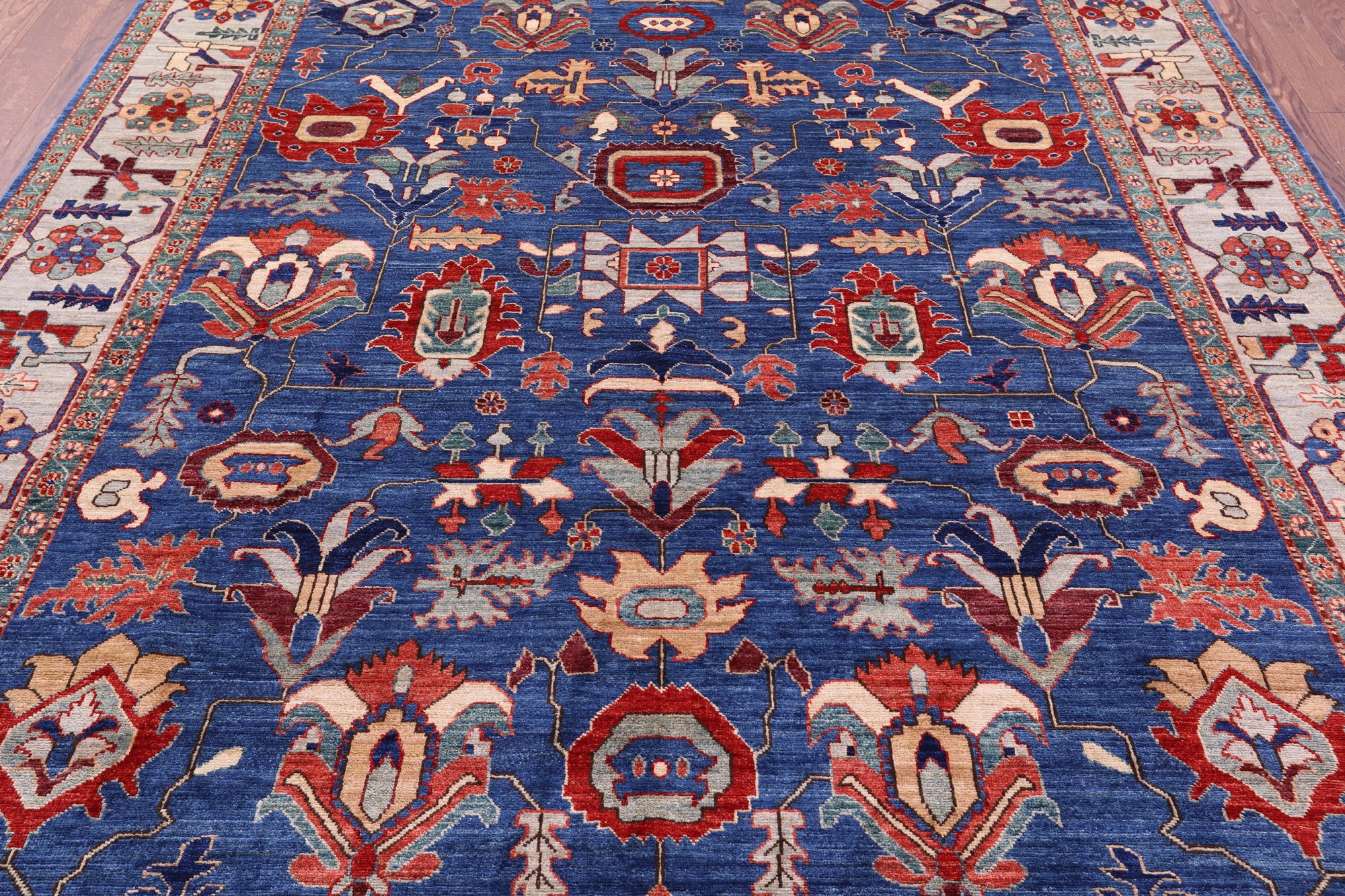 Persian Fine Serapi Handmade Wool Rug - 8' 0" X 9' 10" - Golden Nile