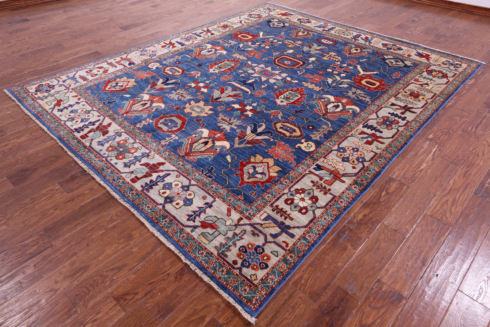 Persian Fine Serapi Handmade Wool Rug - 8' 0" X 9' 10" - Golden Nile