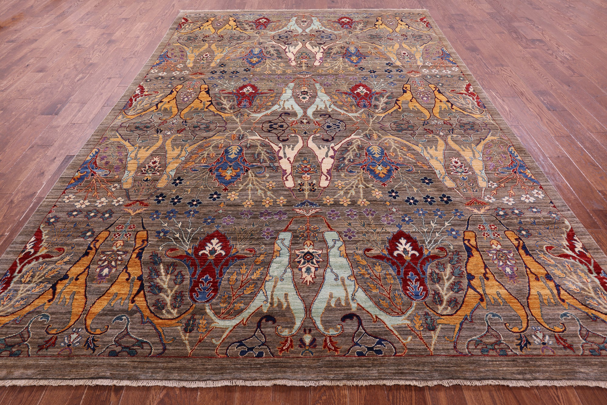 Persian Fine Serapi Hand Knotted Wool Rug - 8' 7" X 12' 6" - Golden Nile