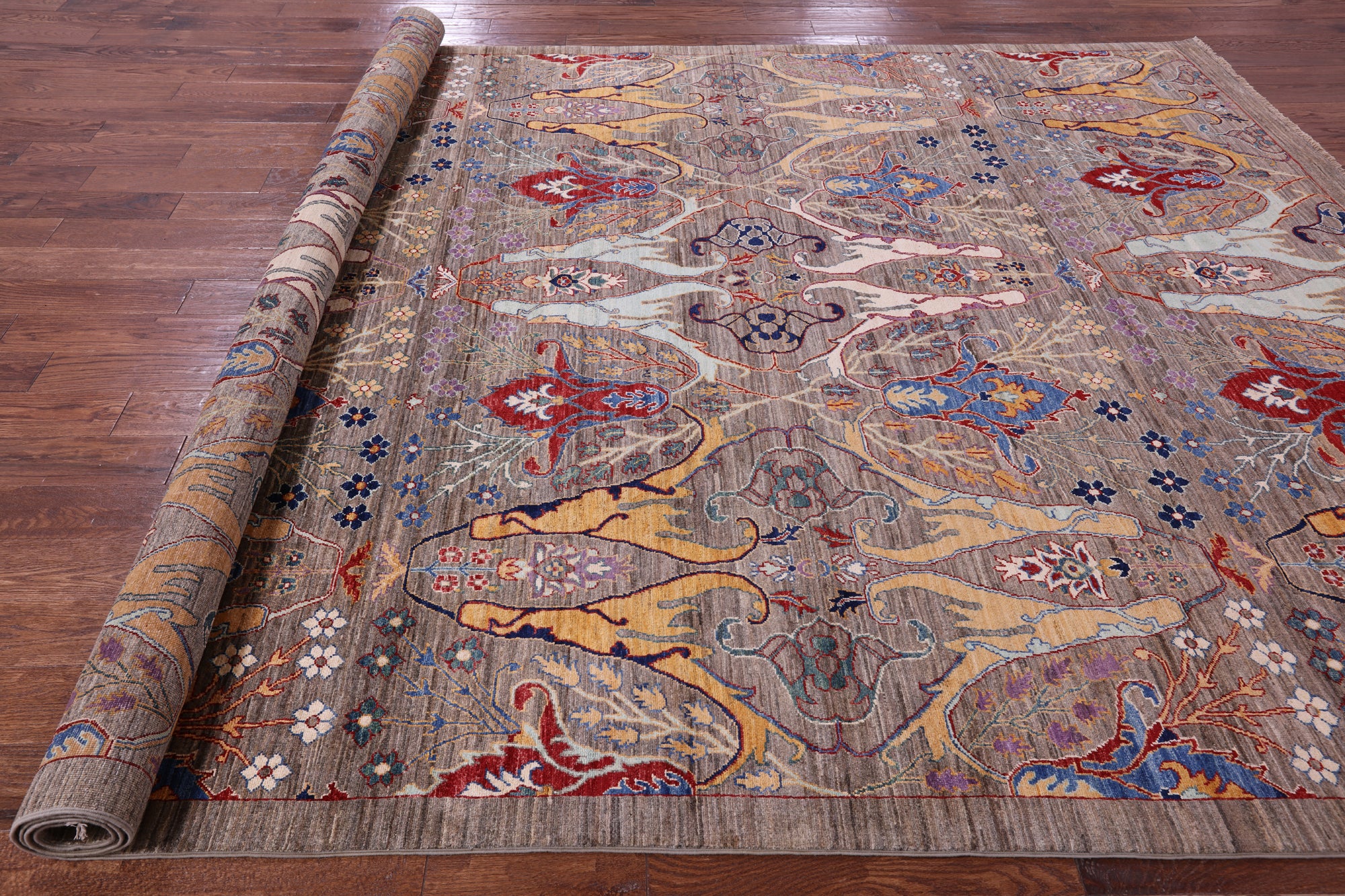 Persian Fine Serapi Hand Knotted Wool Rug - 8' 7" X 12' 6" - Golden Nile