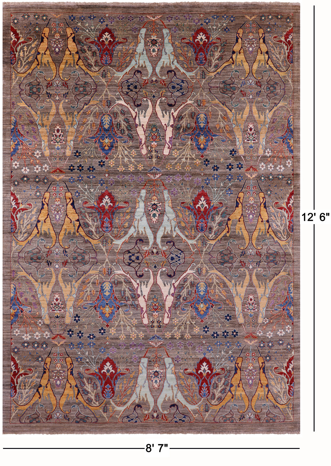 Persian Fine Serapi Hand Knotted Wool Rug - 8' 7" X 12' 6" - Golden Nile