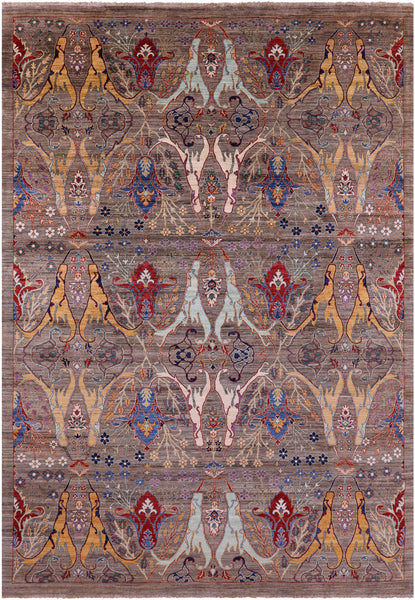 Persian Fine Serapi Hand Knotted Wool Rug - 8' 7" X 12' 6" - Golden Nile