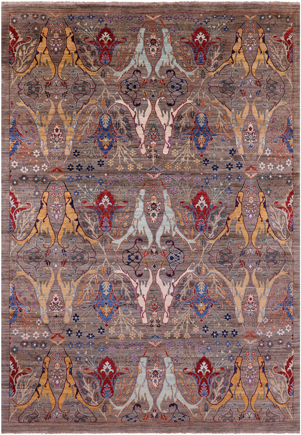 Persian Fine Serapi Hand Knotted Wool Rug - 8' 7" X 12' 6" - Golden Nile