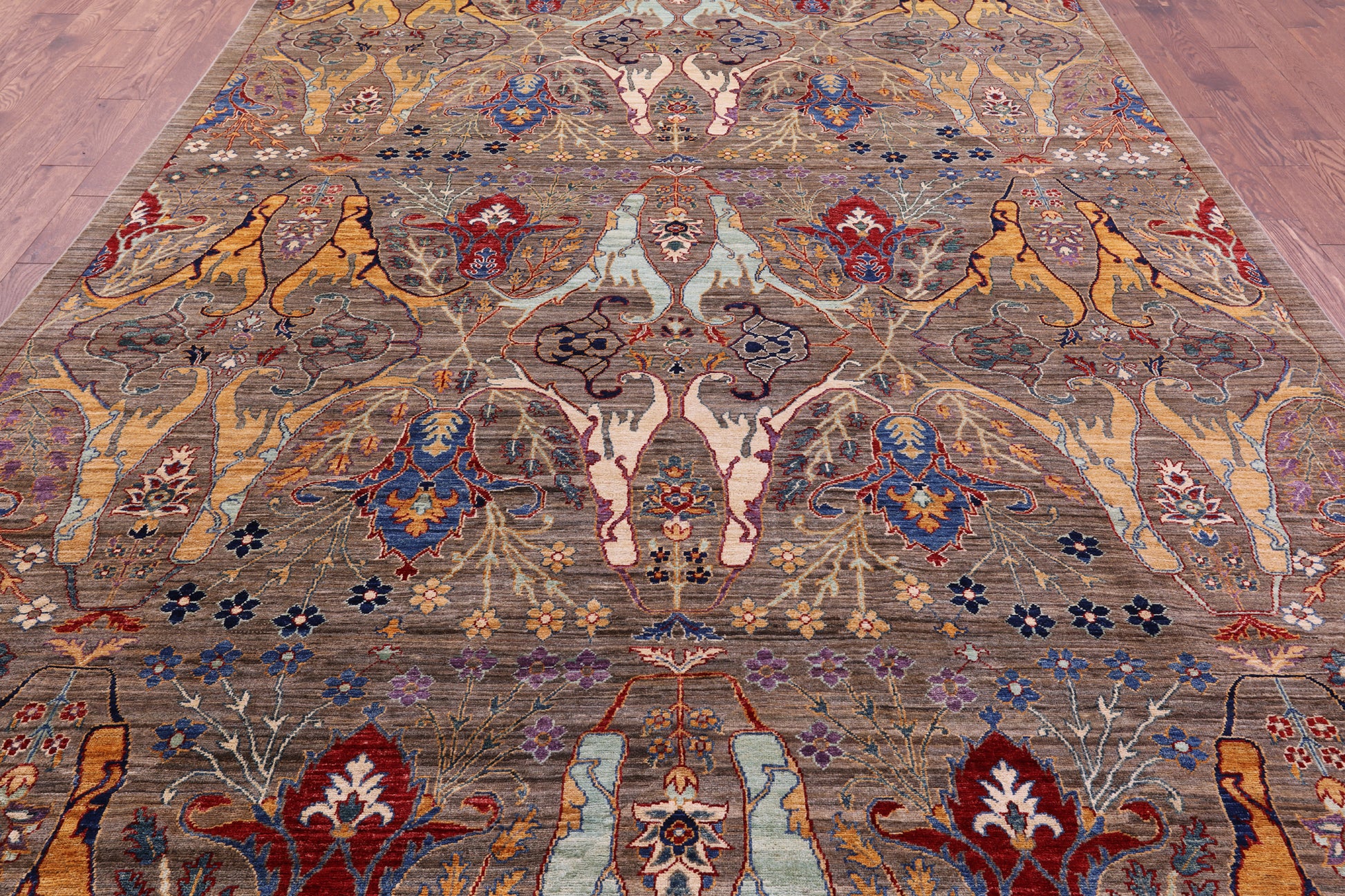 Persian Fine Serapi Hand Knotted Wool Rug - 8' 7" X 12' 6" - Golden Nile