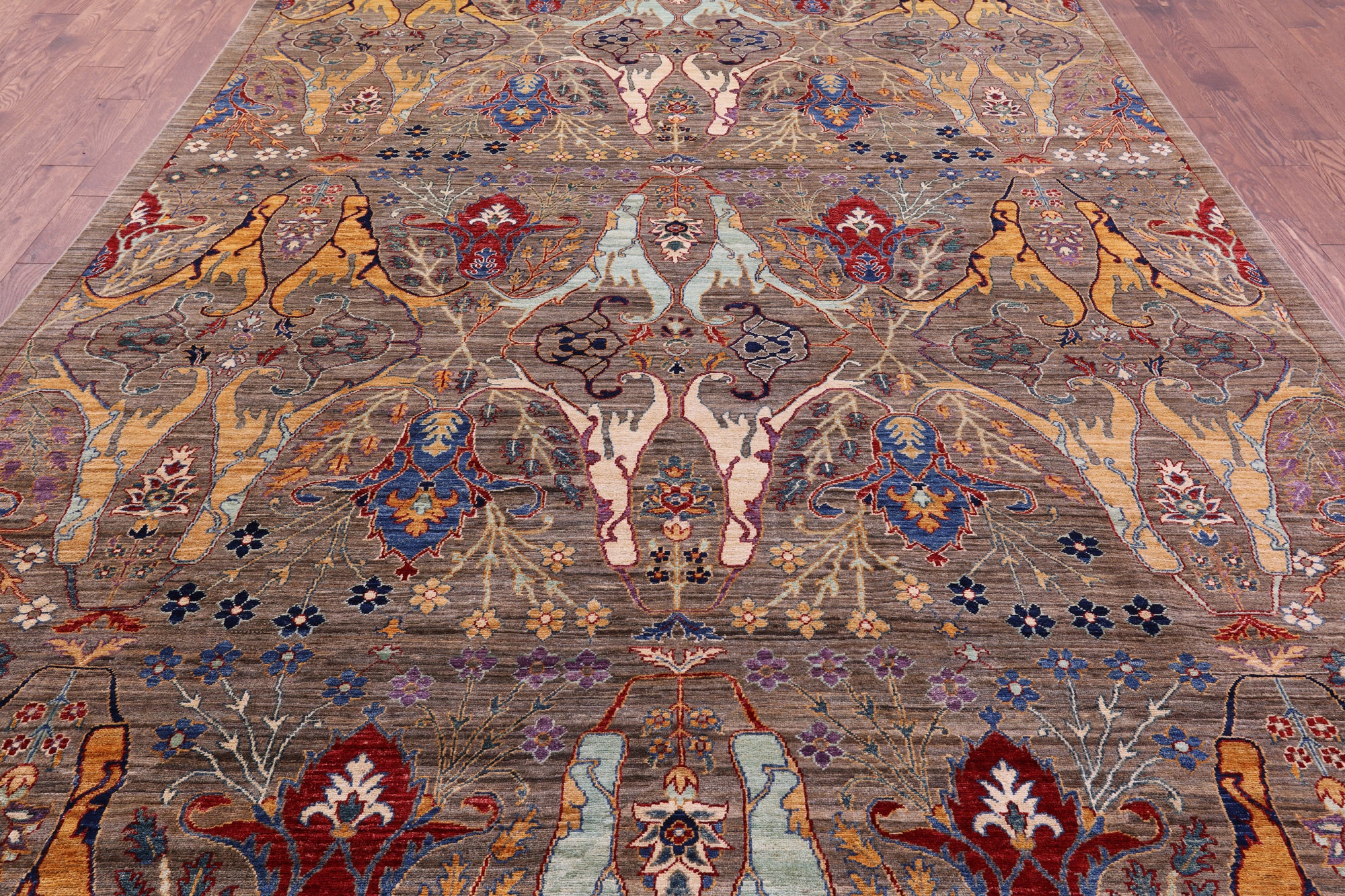 Persian Fine Serapi Hand Knotted Wool Rug - 8' 7" X 12' 6" - Golden Nile