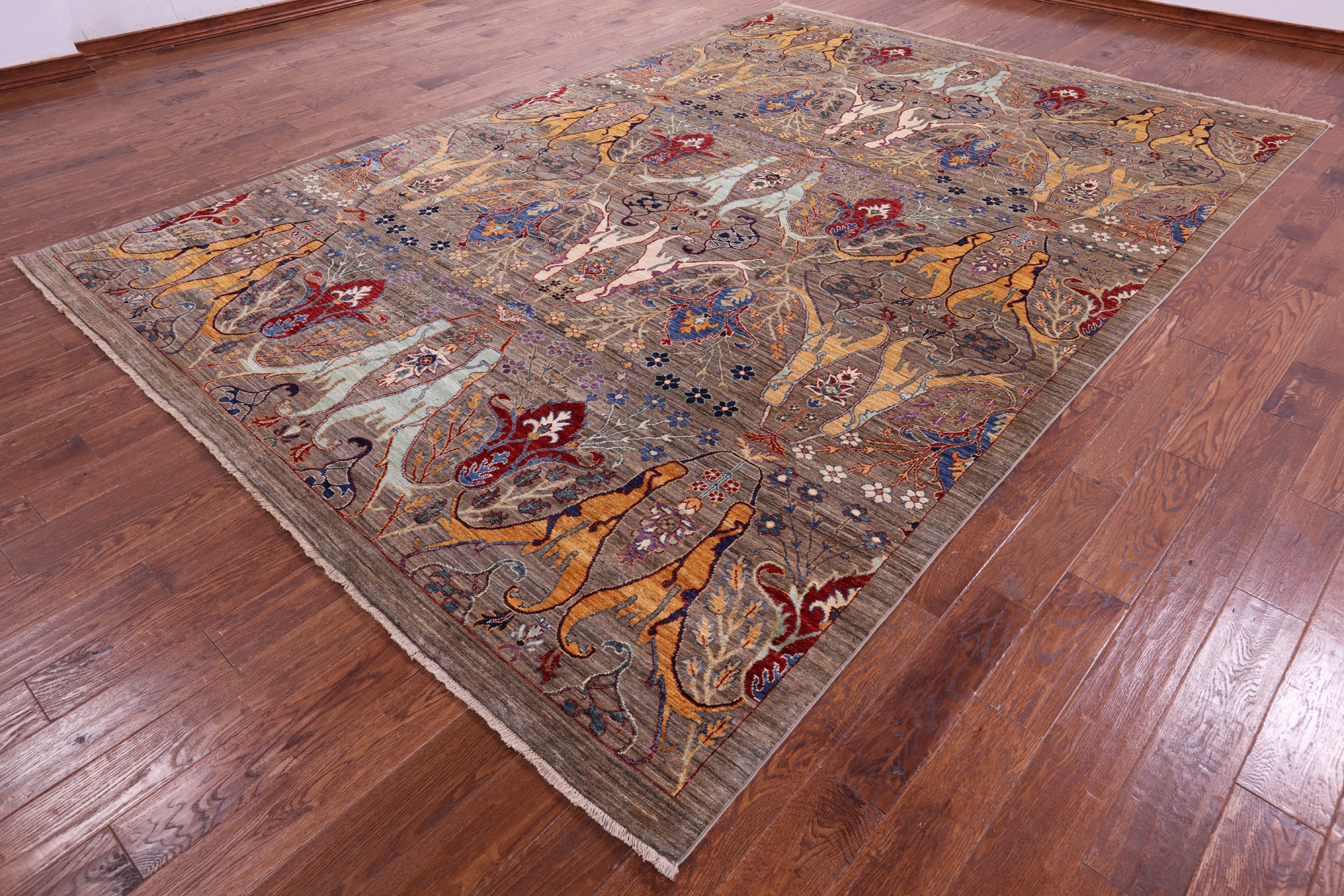 Persian Fine Serapi Hand Knotted Wool Rug - 8' 7" X 12' 6" - Golden Nile