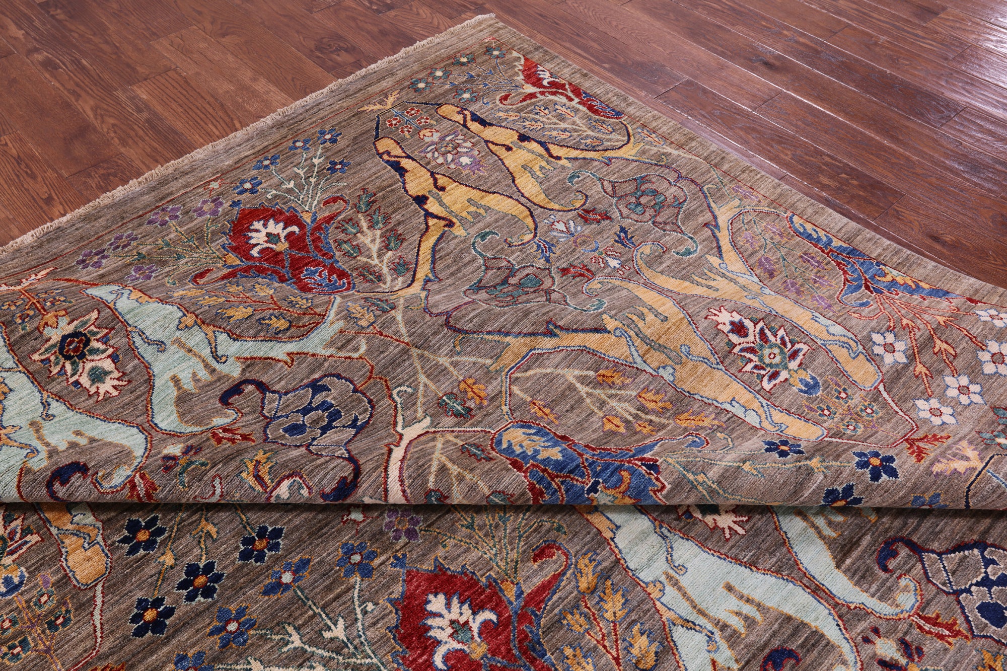 Persian Fine Serapi Hand Knotted Wool Rug - 8' 7" X 12' 6" - Golden Nile