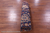 Blue Exotic Birds Persian Fine Serapi Handmade Wool Rug - 8' 1" X 9' 7" - Golden Nile