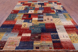 Tribal Persian Gabbeh Hand Knotted Wool Rug - 7' 11" X 9' 8" - Golden Nile