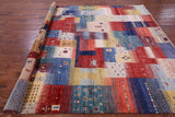 Tribal Persian Gabbeh Hand Knotted Wool Rug - 7' 11" X 9' 8" - Golden Nile