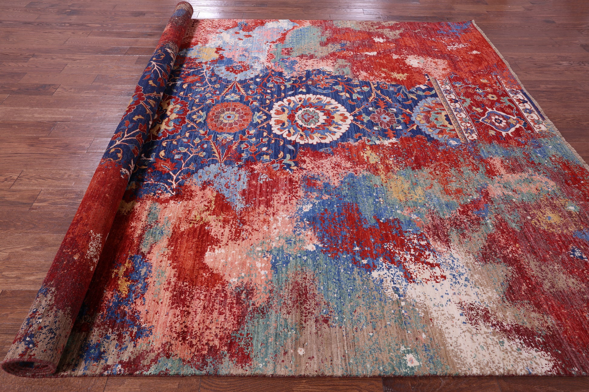Persian Fine Serapi Hand Knotted Wool Rug - 8' 10" X 11' 10" - Golden Nile