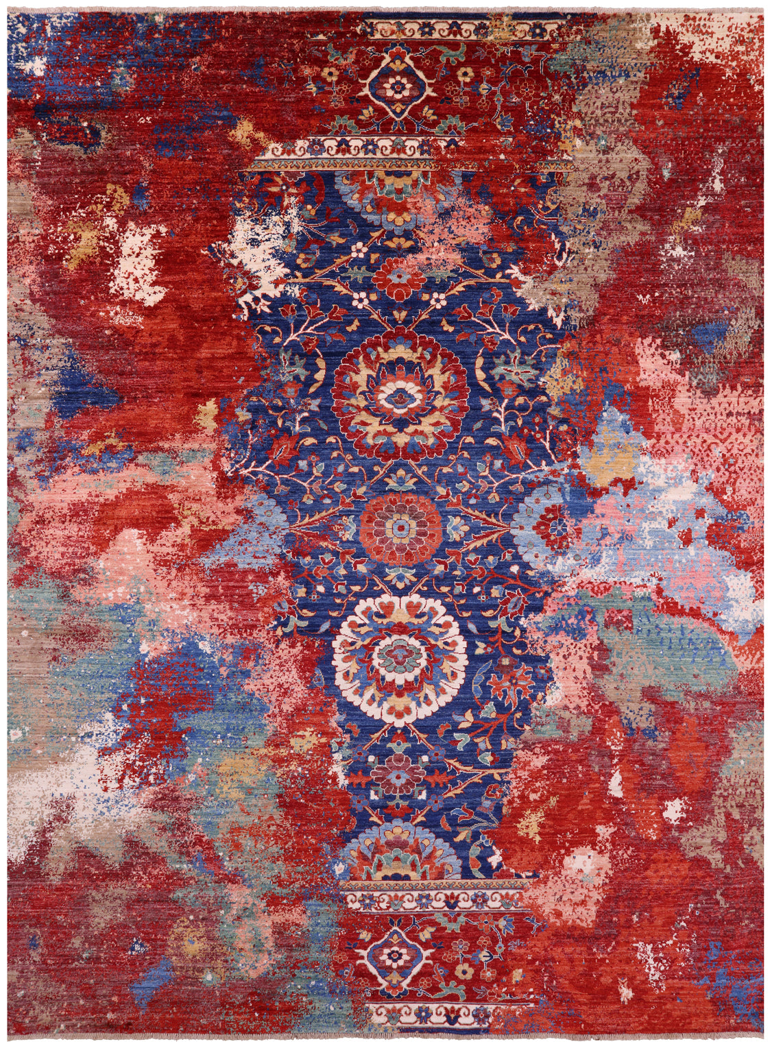 Persian Fine Serapi Hand Knotted Wool Rug - 8' 10" X 11' 10" - Golden Nile