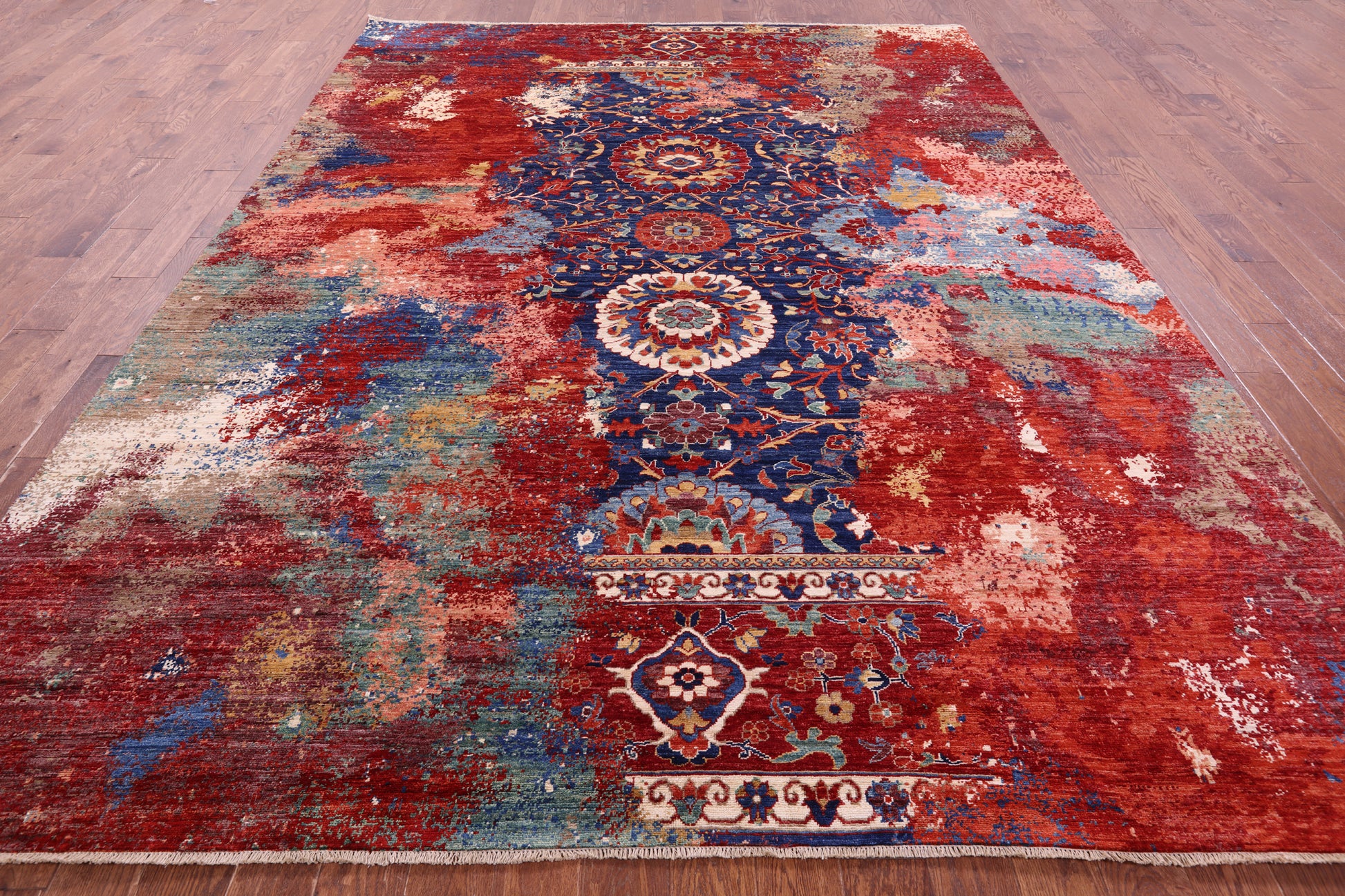 Persian Fine Serapi Hand Knotted Wool Rug - 8' 10" X 11' 10" - Golden Nile