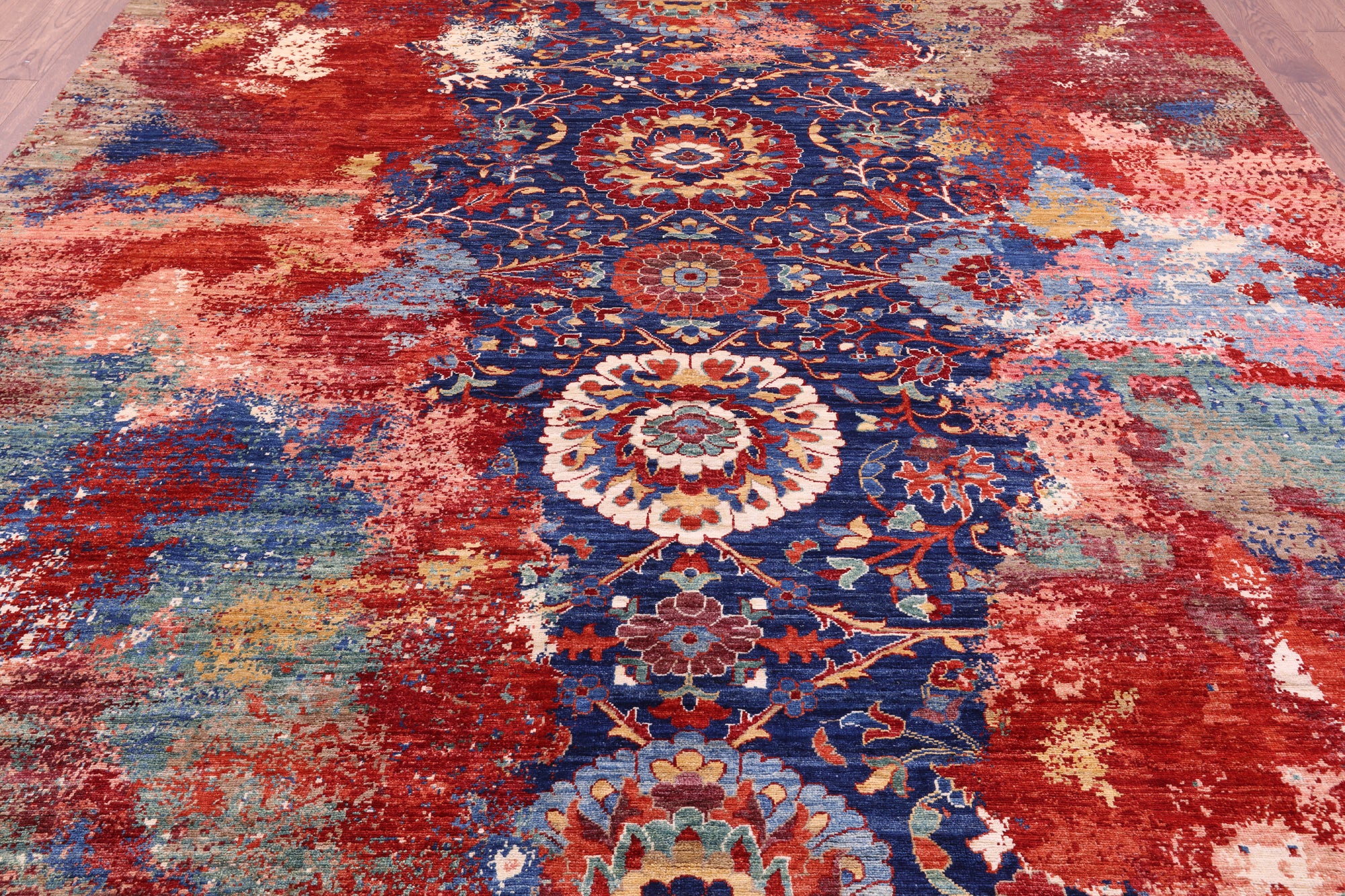 Persian Fine Serapi Hand Knotted Wool Rug - 8' 10" X 11' 10" - Golden Nile
