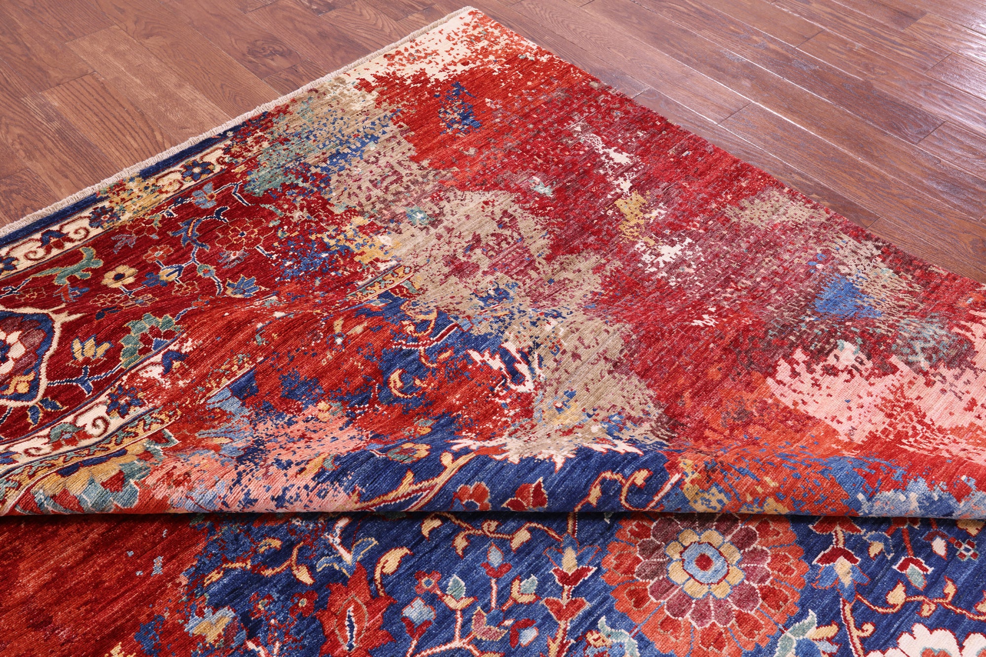 Persian Fine Serapi Hand Knotted Wool Rug - 8' 10" X 11' 10" - Golden Nile