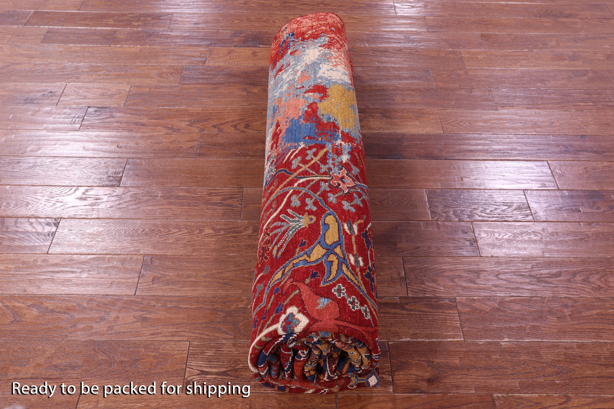 Persian Fine Serapi Hand Knotted Wool Rug - 8' 3" X 9' 9" - Golden Nile