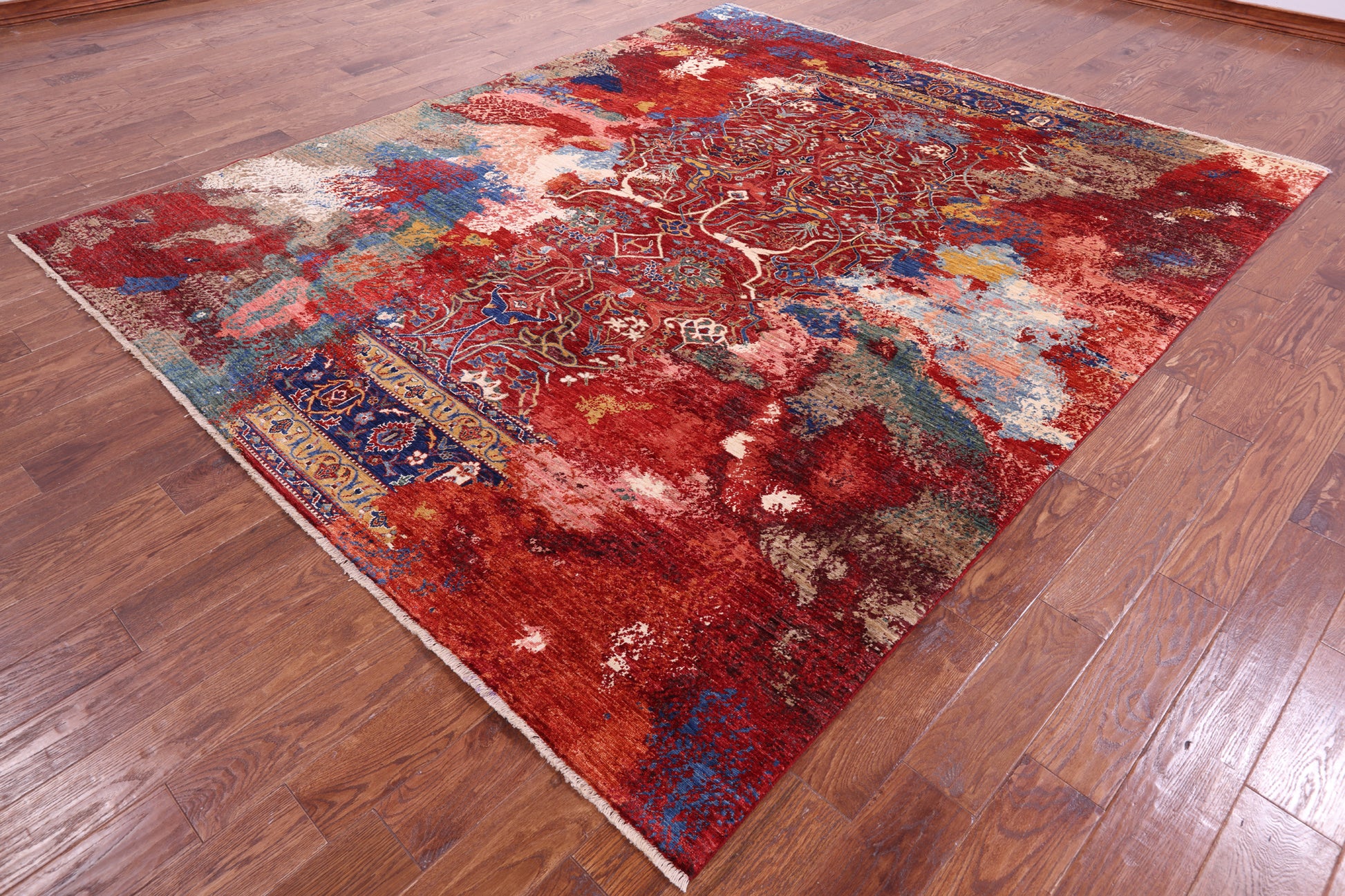 Persian Fine Serapi Hand Knotted Wool Rug - 8' 3" X 9' 9" - Golden Nile