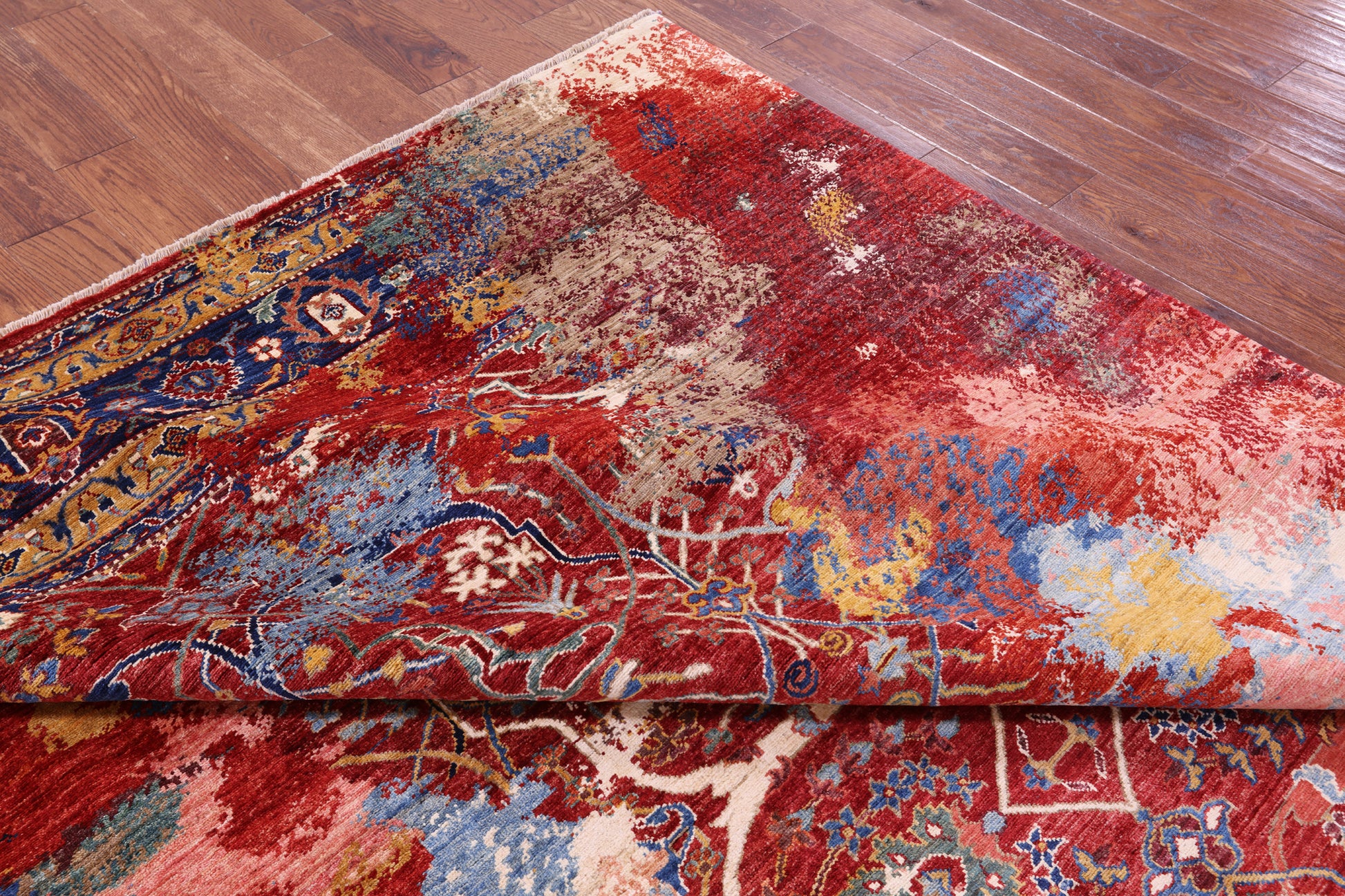 Persian Fine Serapi Hand Knotted Wool Rug - 8' 3" X 9' 9" - Golden Nile