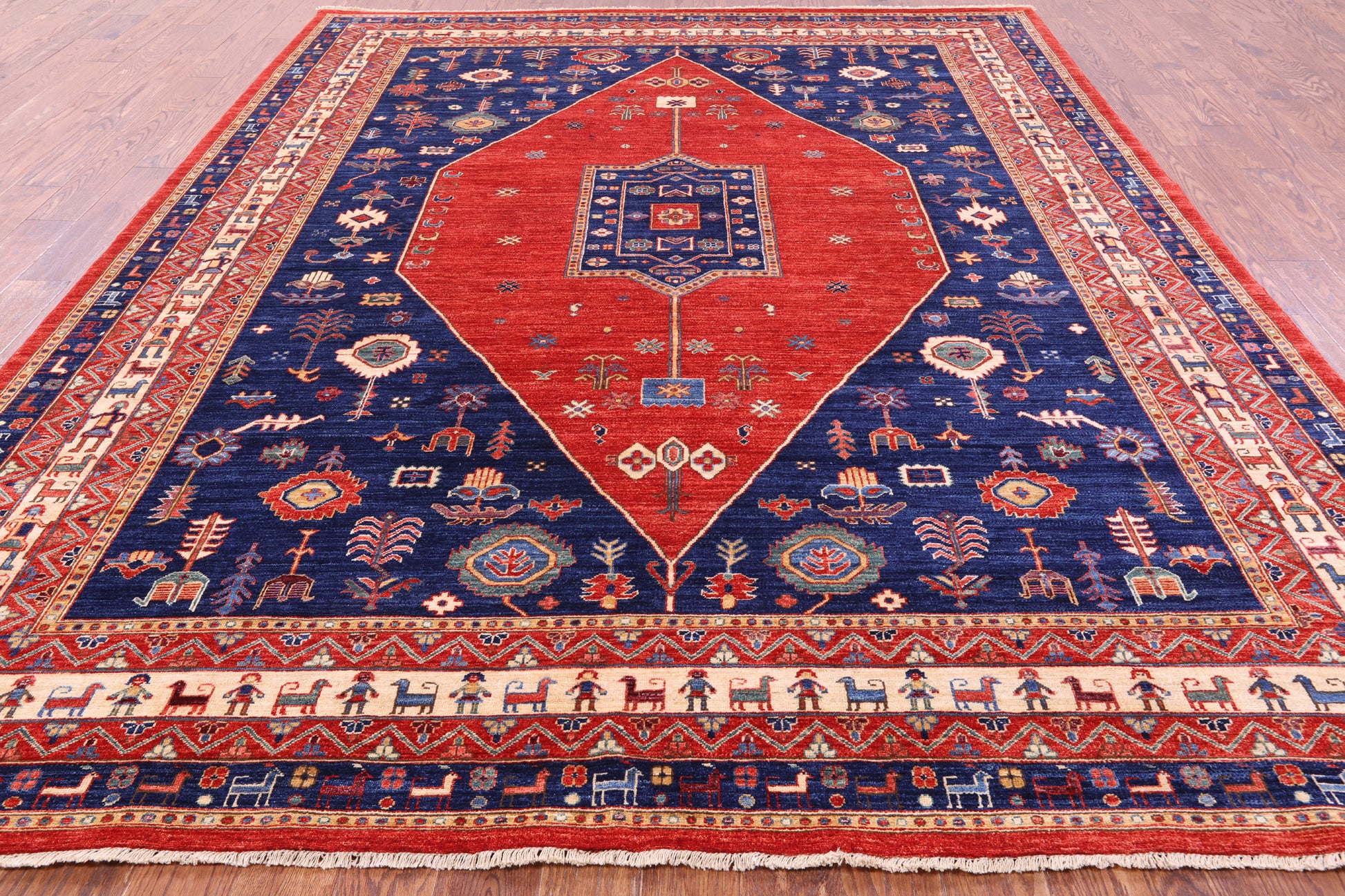 Persian Fine Serapi Hand Knotted Wool Rug - 8' 11" X 11' 4" - Golden Nile