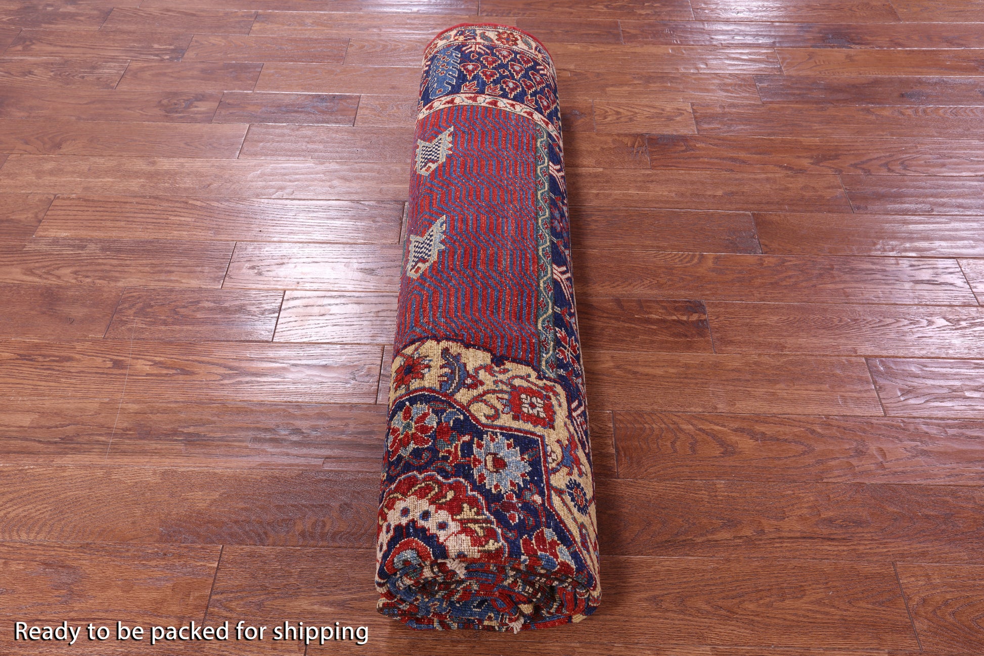 Persian Fine Serapi Hand Knotted Wool Rug - 8' 3" X 9' 11" - Golden Nile