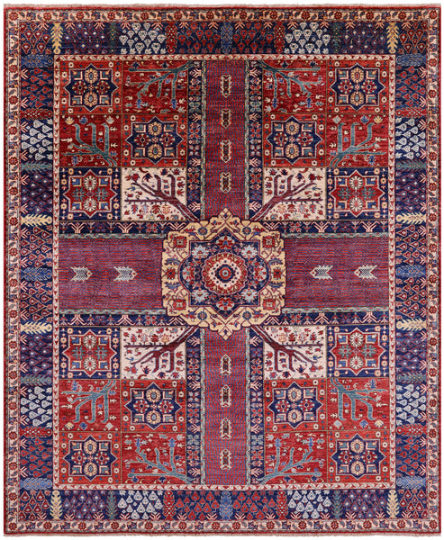 Persian Fine Serapi Hand Knotted Wool Rug - 8' 3" X 9' 11" - Golden Nile