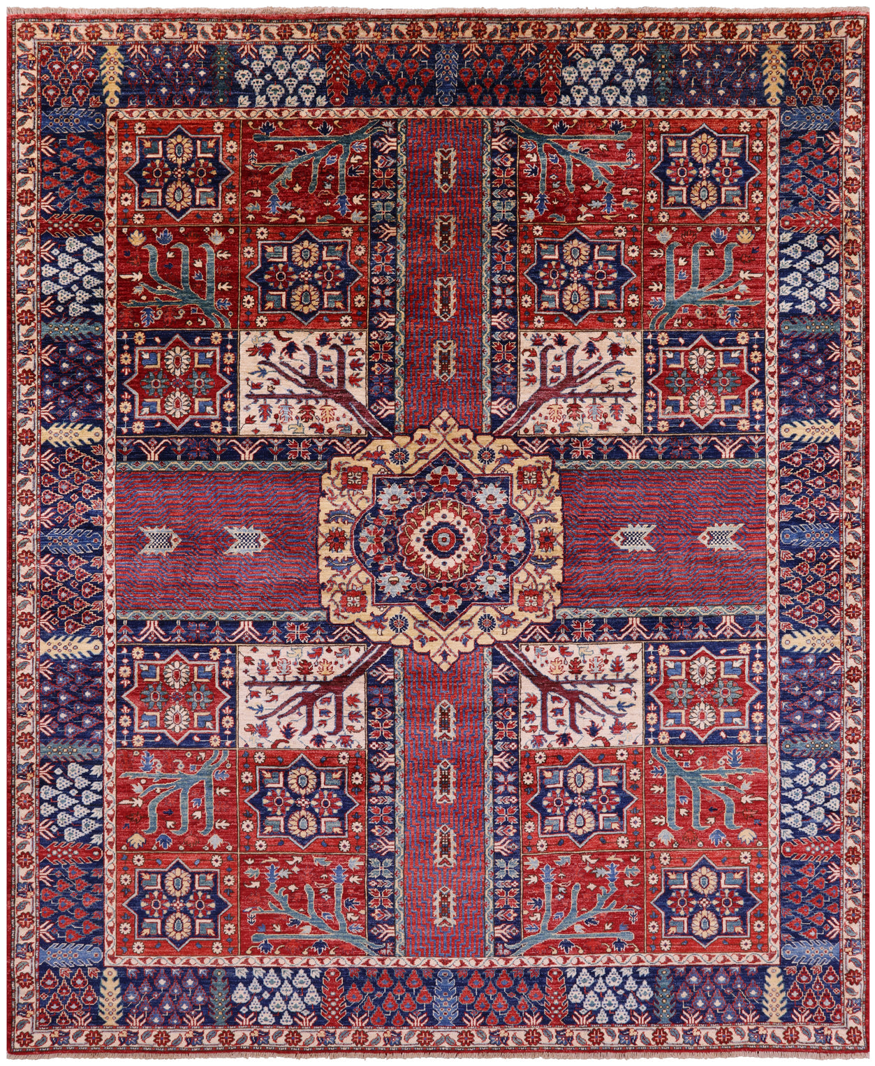 Persian Fine Serapi Hand Knotted Wool Rug - 8' 3" X 9' 11" - Golden Nile