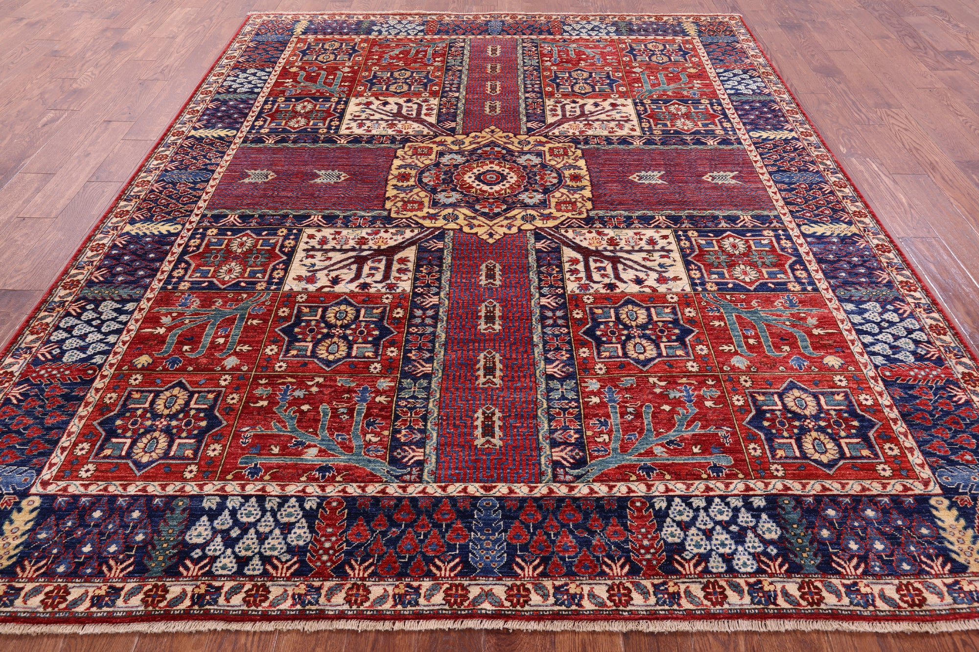 Persian Fine Serapi Hand Knotted Wool Rug - 8' 3" X 9' 11" - Golden Nile