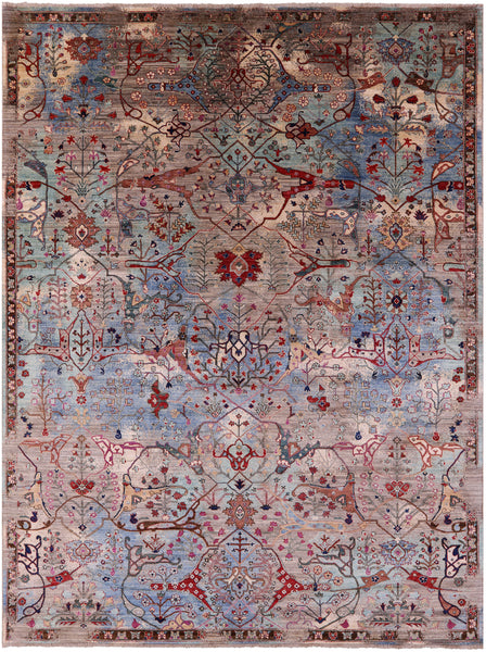 Persian Fine Serapi Hand Knotted Wool Rug - 9' 0" X 11' 10" - Golden Nile