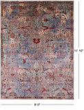 Persian Fine Serapi Hand Knotted Wool Rug - 9' 0" X 11' 10" - Golden Nile
