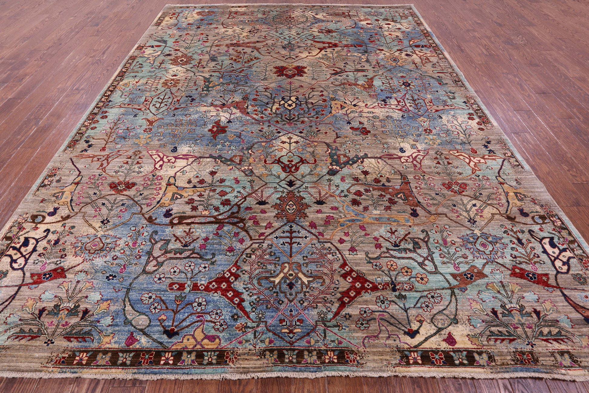Persian Fine Serapi Hand Knotted Wool Rug - 9' 0" X 11' 10" - Golden Nile