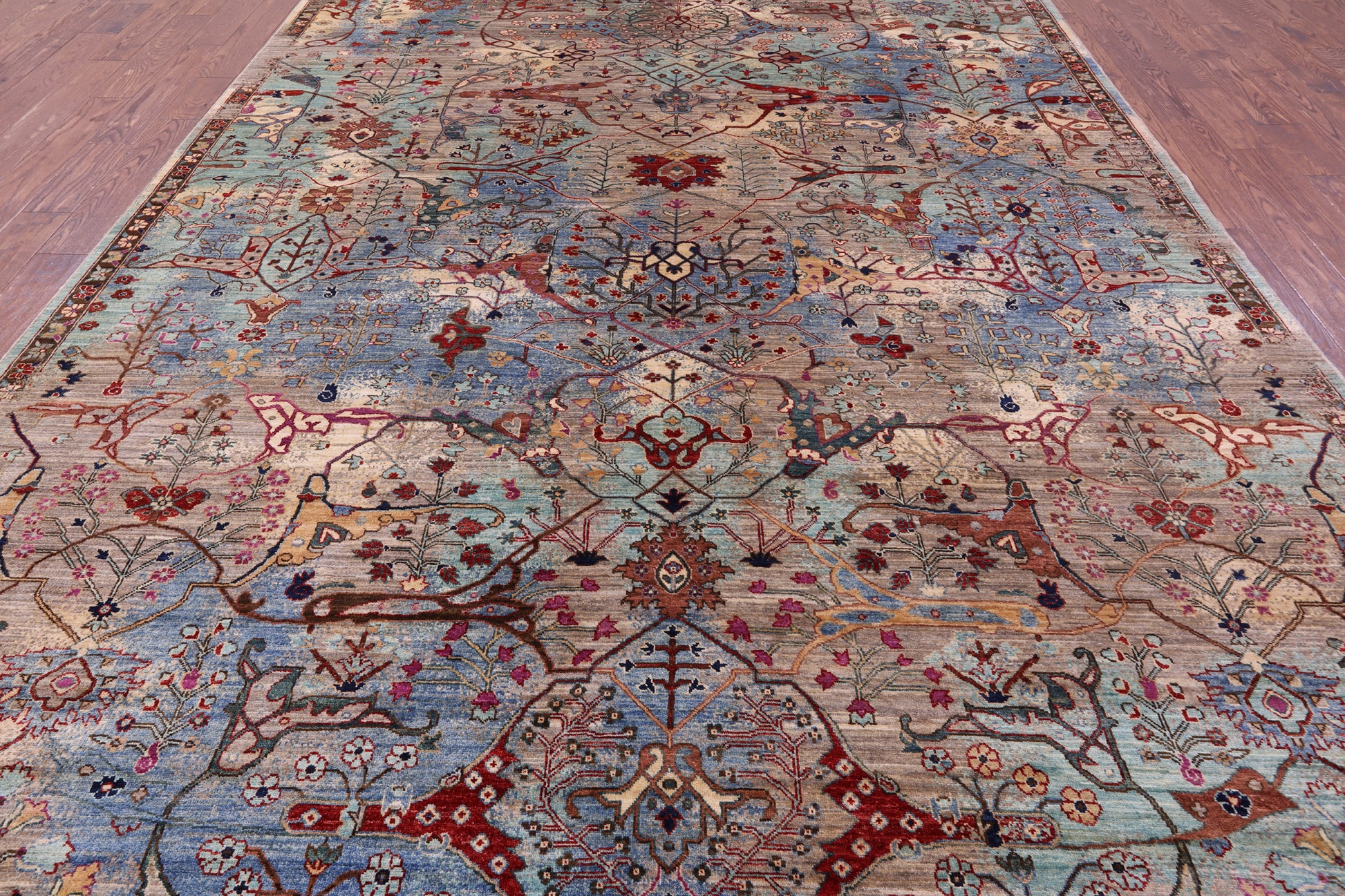 Persian Fine Serapi Hand Knotted Wool Rug - 9' 0" X 11' 10" - Golden Nile