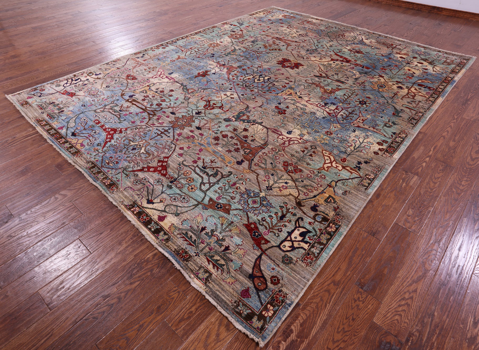 Persian Fine Serapi Hand Knotted Wool Rug - 9' 0" X 11' 10" - Golden Nile