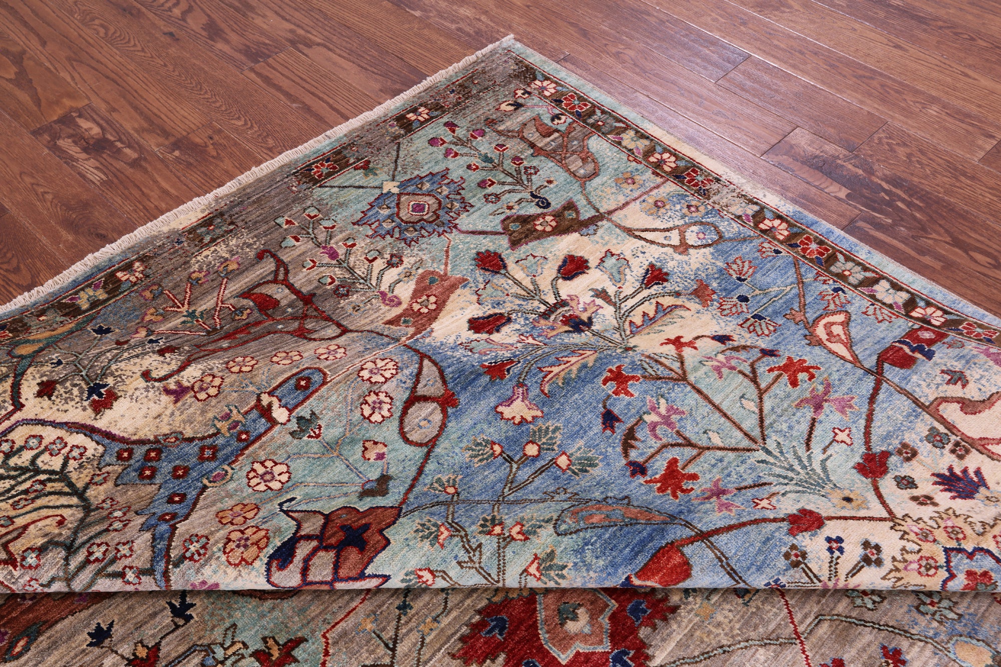Persian Fine Serapi Hand Knotted Wool Rug - 9' 0" X 11' 10" - Golden Nile