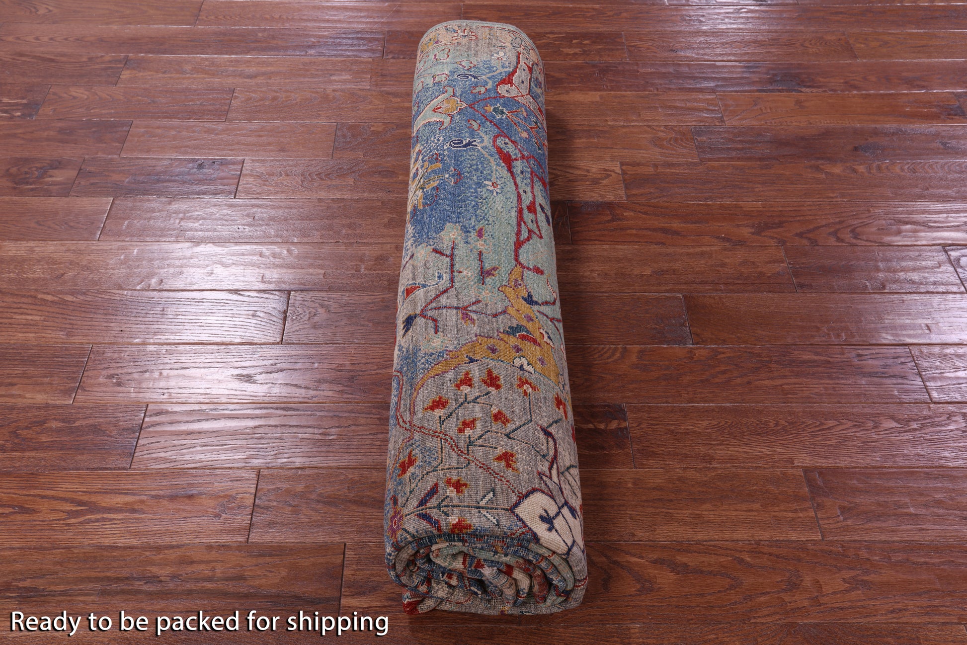 Persian Fine Serapi Handmade Wool Rug - 8' 1" X 9' 9" - Golden Nile