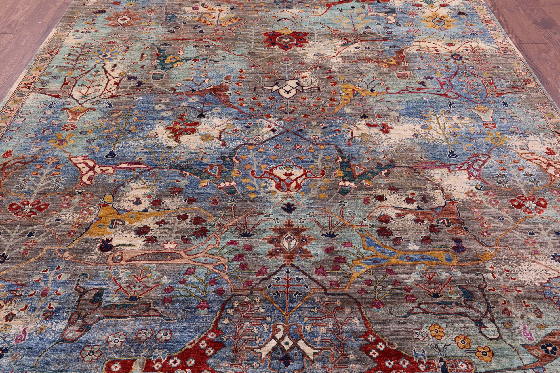 Persian Fine Serapi Handmade Wool Rug - 8' 1" X 9' 9" - Golden Nile