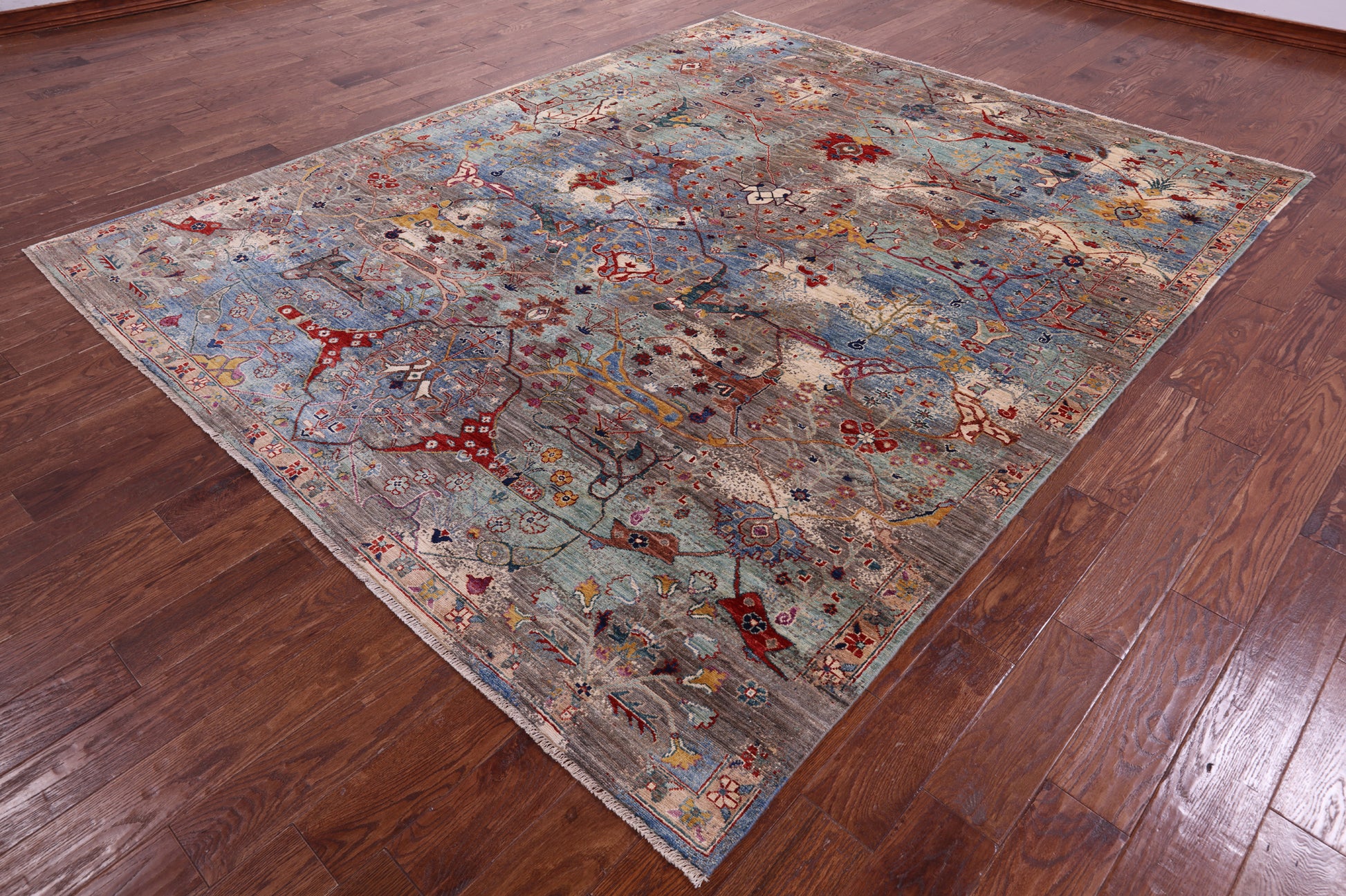Persian Fine Serapi Handmade Wool Rug - 8' 1" X 9' 9" - Golden Nile