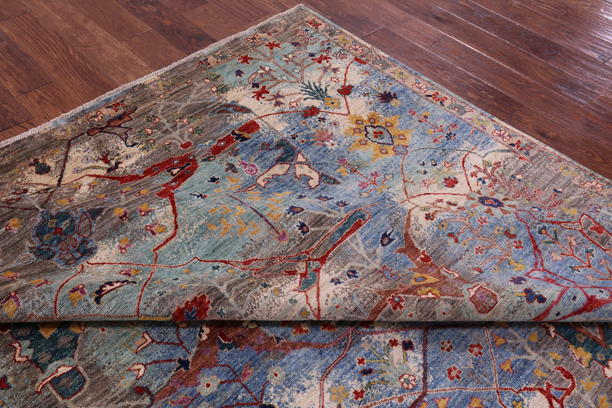 Persian Fine Serapi Handmade Wool Rug - 8' 1" X 9' 9" - Golden Nile