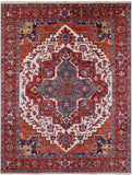 Persian Fine Serapi Handmade Wool Rug - 9' 0" X 11' 9" - Golden Nile