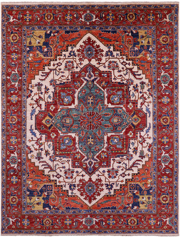Persian Fine Serapi Handmade Wool Rug - 9' 0