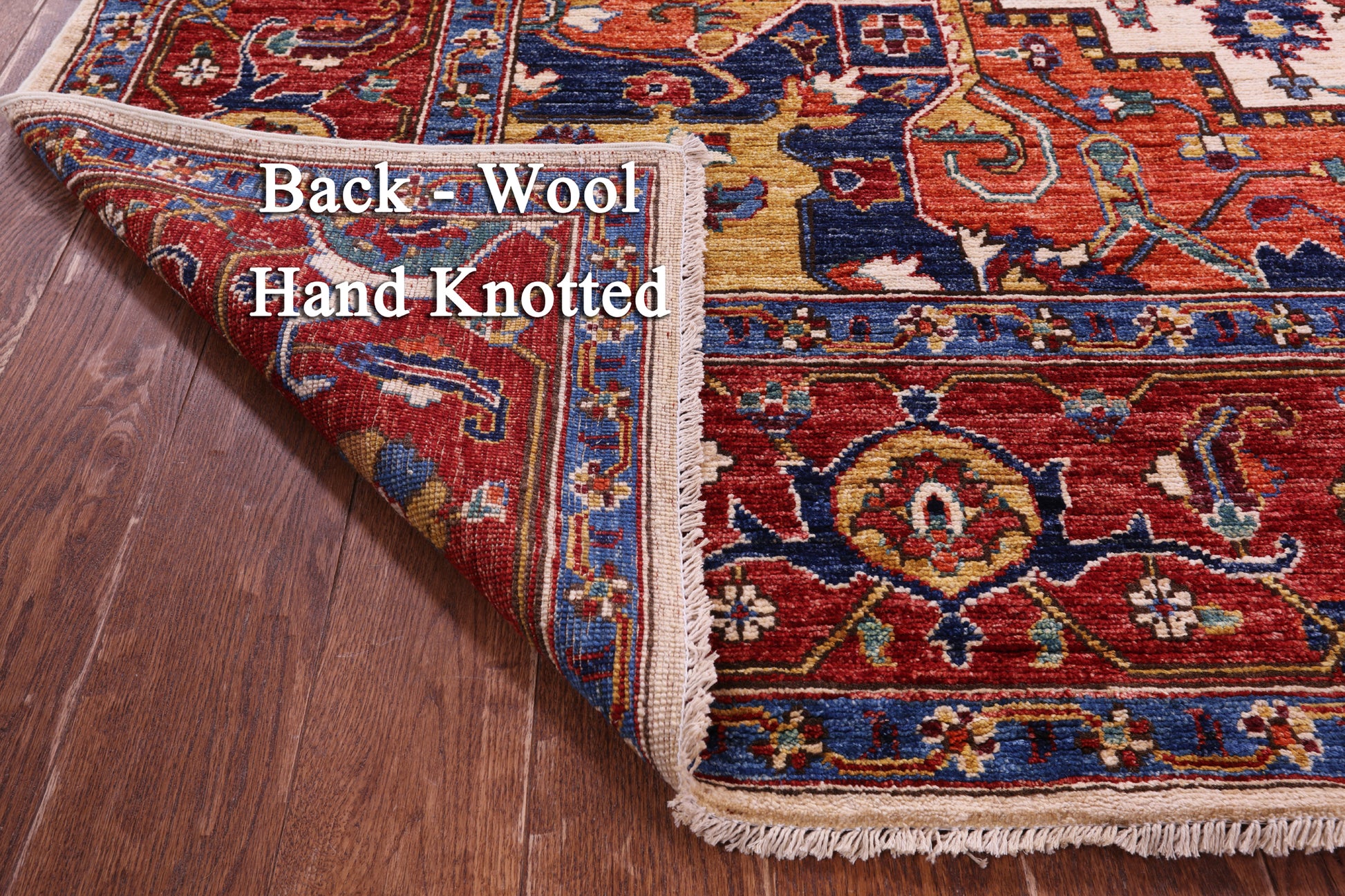 Persian Fine Serapi Handmade Wool Rug - 9' 0" X 11' 9" - Golden Nile