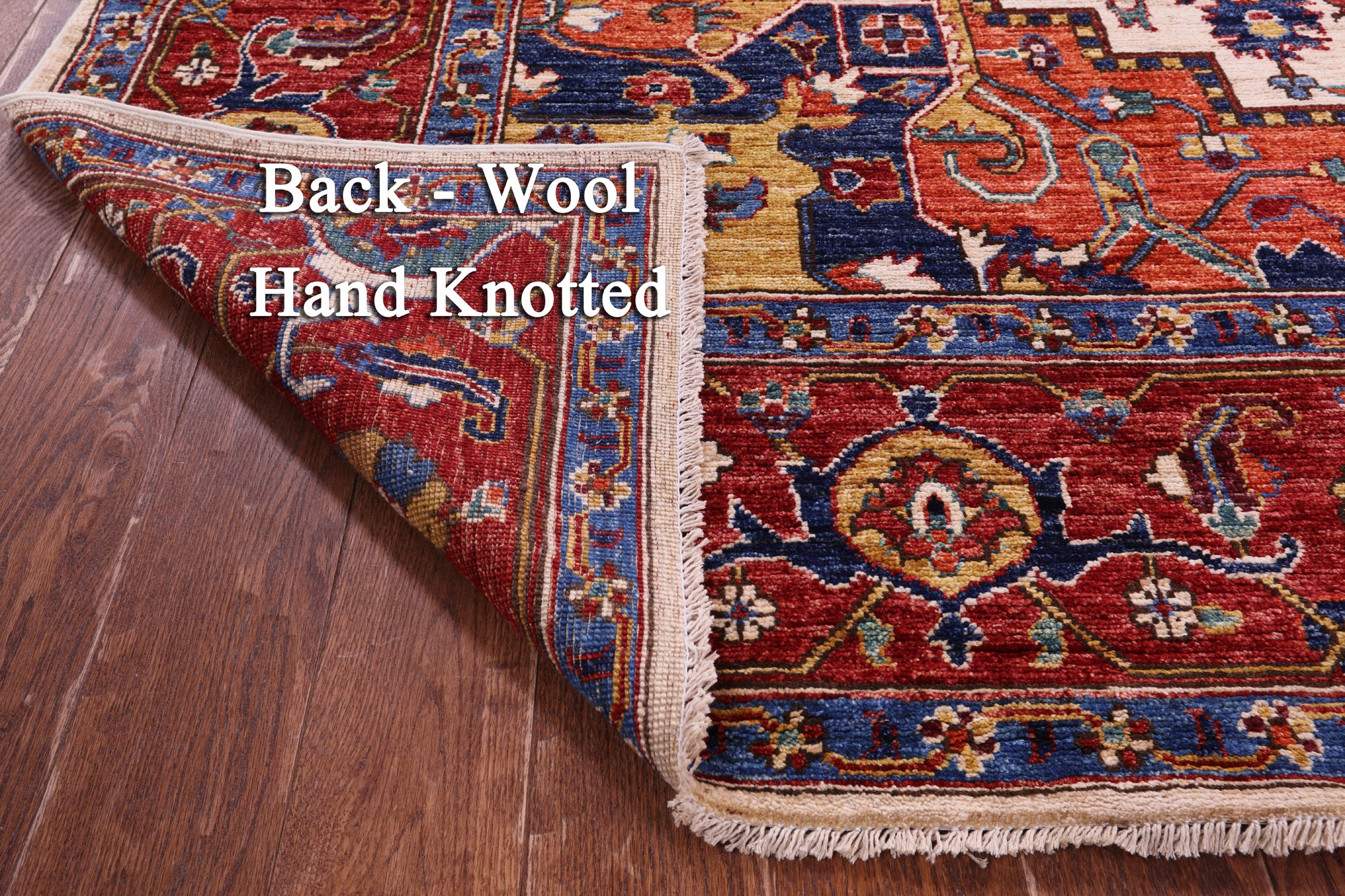 Persian Fine Serapi Handmade Wool Rug - 9' 0" X 11' 9" - Golden Nile