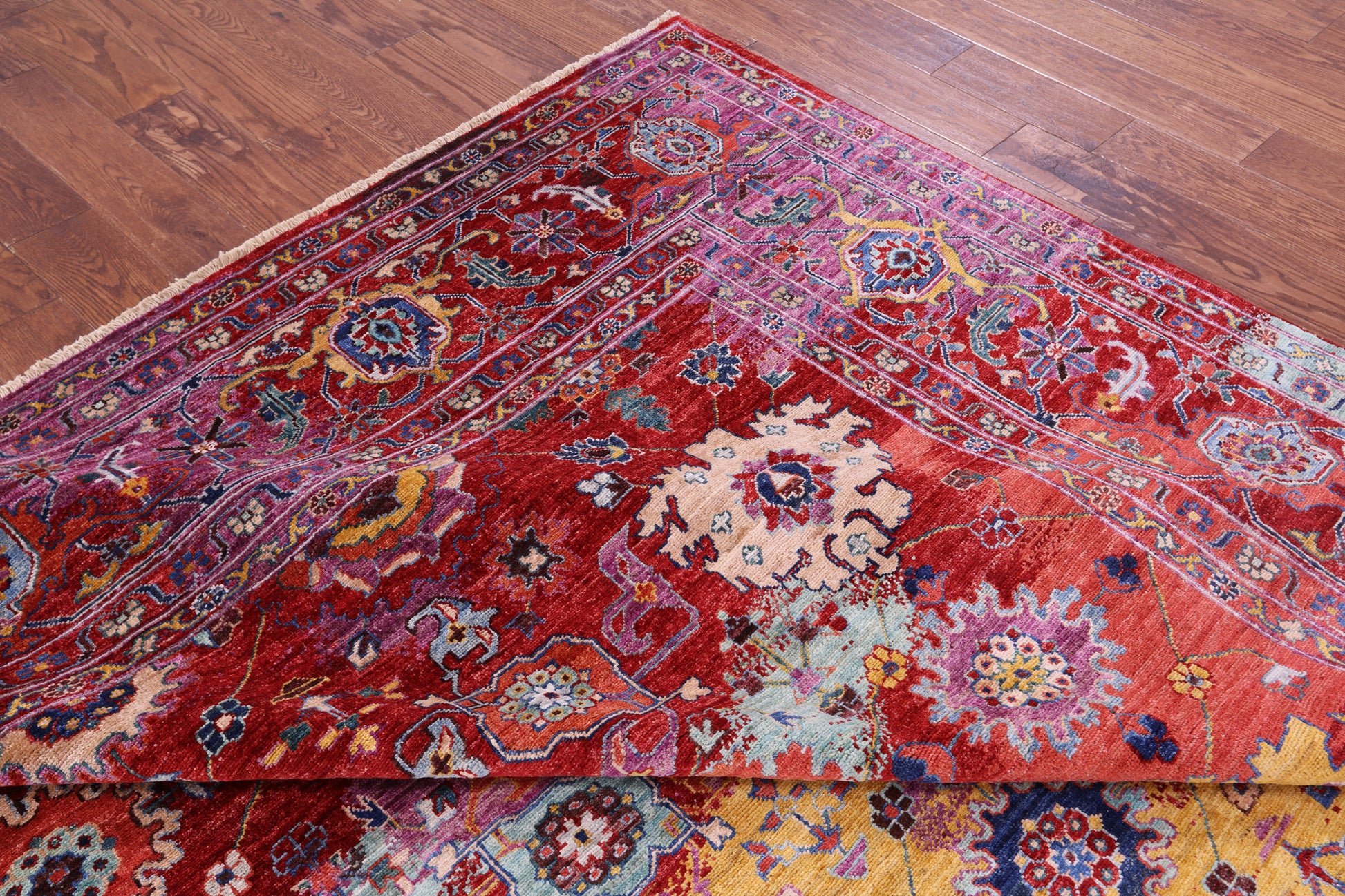 Persian Fine Serapi Handmade Wool Rug - 9' 2" X 11' 11" - Golden Nile