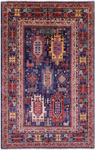 Persian Fine Serapi Handmade Wool Rug - 5' 11