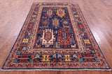 Persian Fine Serapi Handmade Wool Rug - 5' 11" X 9' 3" - Golden Nile