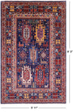 Persian Fine Serapi Handmade Wool Rug - 5' 11" X 9' 3" - Golden Nile