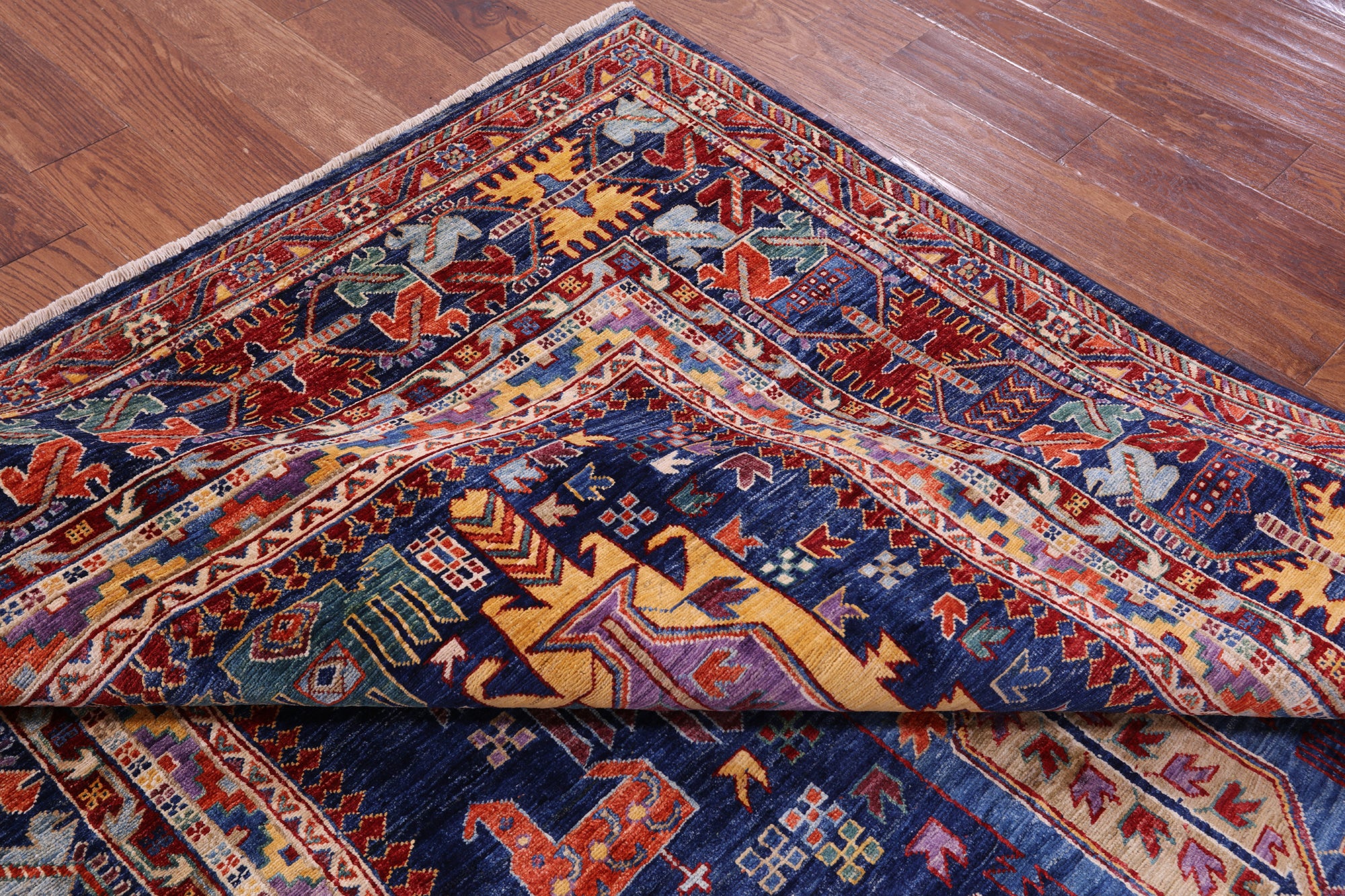 Persian Fine Serapi Handmade Wool Rug - 5' 11" X 9' 3" - Golden Nile