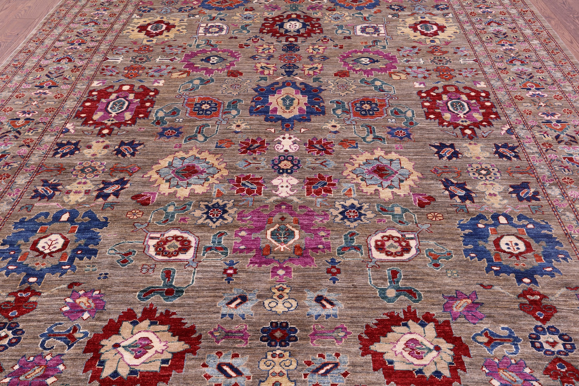 Persian Fine Serapi Handmade Wool Rug - 8' 10" X 11' 8" - Golden Nile