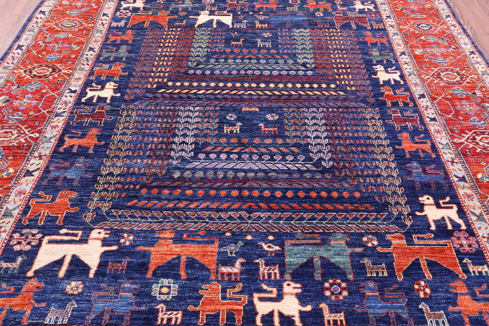 Persian Fine Serapi Hand Knotted Wool Rug - 8' 0" X 10' 0" - Golden Nile