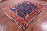 Persian Fine Serapi Hand Knotted Wool Rug - 8' 0" X 10' 0" - Golden Nile